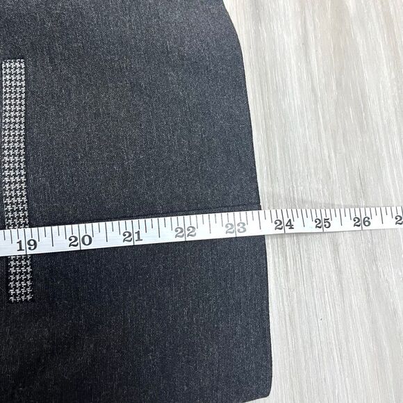 Talbots Blazer Women’s 16 Dark Gray Italian Luxe Knit Tipped Open Front Long Sle - Picture 7 of 8